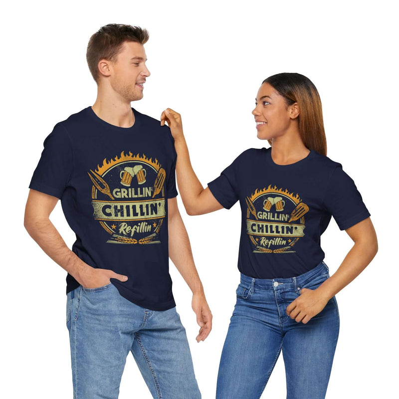 Grillin' Chillin' Refillin' Barbecue T-Shirt for Pitmasters at DDR BBQ Supply