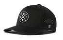 The Haka Hat Chicago Performance 5-Panel Hat, featuring a white CHI logo with Illinois state shape, Flexfit sweatband, and side H logo, delivers top style and comfort—a must-have snapback from Haka Hat.