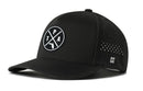 The Haka Hat Tampa Bay Performance 5-Panel Hat (TPA X Flexfit® Snapback) is a black hat with a round "TPA" patch featuring a Florida outline, ventilation holes on the side, and an H logo near the brim.