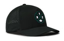 The Haka Hat New York Football Performance 5-Panel Hat is a green Flexfit® snapback featuring ventilation holes and a circular NYC football logo—stylish, water repellent, and perfect for New York football fans.