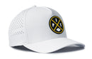 The Haka Hat Pittsburgh Football Performance 5-Panel Hat features a curved brim, side ventilation holes, Flexfit® sweatband, and a black and yellow “PIT” patch with football graphic—perfect for fans seeking comfort and Steelers style.
