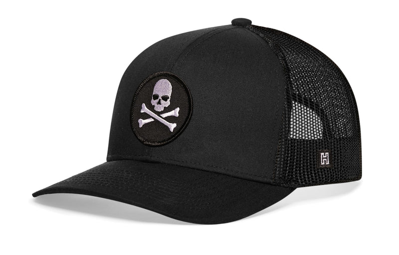 Skull And Crossbones Hat - Haka Hat Black Jolly Roger