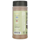 A plastic shaker bottle of WarPig BBQ’s Ham Grenade BBQ Rub with a black lid, featuring labels that support veterans and organizations, along with a barcode at the bottom. This smoky BBQ rub is perfect for adding bold flavor to your favorite meats.
