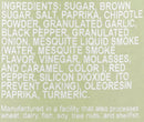 The ingredients list for WarPig BBQ’s War Pig Ham Grenade BBQ Rub appears in white text on a green background, outlining the blend of spices, seasonings, and additives in this smoky BBQ rub. An allergen warning notes the potential for cross-contact with wheat, dairy, fish, soy, tree nuts, and shellfish. Ideal as a pork seasoning or classic barbecue rub.