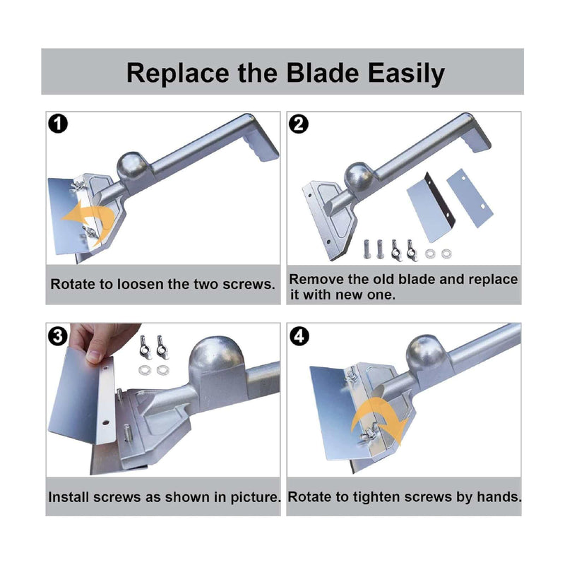 Heavy Duty Grill Scraper Commercial Griddle Scraper Set with 5 Blades