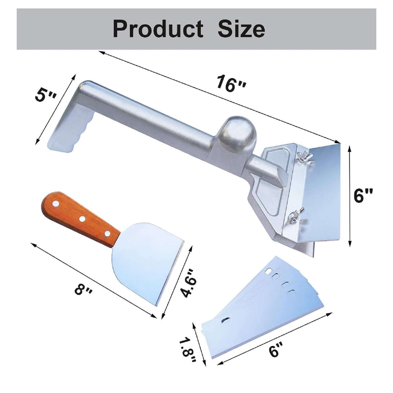 Heavy Duty Grill Scraper Commercial Griddle Scraper Set with 5 Blades