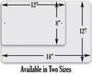 Two blank “If The Barn Door Is Open, Come On In - Metal Sign” signs by Lone Star Art shown: 12x8 and 18x12 inches, each with holes on both sides. Text below reads: Available in Two Sizes.