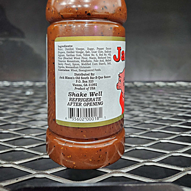 Jack Mixon Old South Hot BBQ Sauce Description Label 