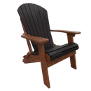 Kanyon Poly Folding Adirondack Chair Black and Deluxe Antique Mahogany