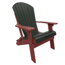 Kanyon Poly Folding Adirondack Chair Dark Green & Cherry Wood