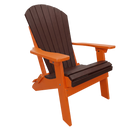Kanyon Poly Folding Adirondack Chair Dark Wood and Orange