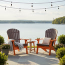 Kanyon Poly Folding Adirondack Chair Dark Wood and Orange
