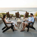 Kanyon Poly Folding Adirondack Chair Deluxe Antique Mahogany & Black