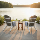 Kanyon Poly Folding Adirondack Chair Deluxe Driftwood Grey and White