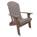 Kanyon Poly Folding Adirondack Chair Light Grey & Weathered Wood