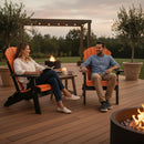Kanyon Poly Folding Adirondack Chair Orange and Black
