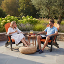 Kanyon Poly Folding Adirondack Chair Orange and Black