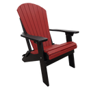 Kanyon Poly Folding Adirondack Chair Red and Black