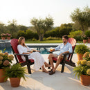 Kanyon Poly Folding Adirondack Chair Red and Black