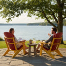 Kanyon Poly Folding Adirondack Chair Red and Yellow