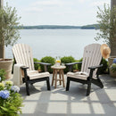 Kanyon Poly Folding Adirondack Chair Seashell & Black