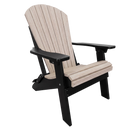 Kanyon Poly Folding Adirondack Chair Seashell & Black