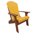 Kanyon Poly Folding Adirondack Chair Yellow and Cedar Wood