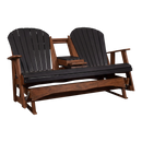 Kanyon Living Poly Lumber 5′ Adirondack Poly Glider Bench Black and Deluxe Antique Mahogany
