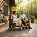 Kanyon Living Poly Lumber 5′ Adirondack Poly Glider Bench Black and Deluxe Antique Mahogany