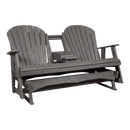 Kanyon Living Poly Lumber 5′ Adirondack Poly Glider Bench Deluxe Driftwood Grey