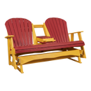 Kanyon Living Poly Lumber 5′ Adirondack Poly Glider Bench Red and Yellow
