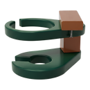 Kanyon Poly Cupholder in Dark Green and Cedar Wood