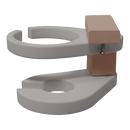 Kanyon Poly Cupholder in Light Grey and Weathered Wood