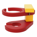 Kanyon Poly Cupholder in Red and Yellow