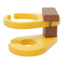 Kanyon Poly Cupholder in Yellow and Cedar Wood
