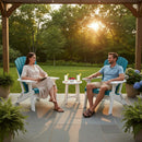 Kanyon Poly Folding Adirondack Chair Black & Deluxe Antique Mahogany