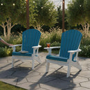 Kanyon Poly Folding Adirondack Chair Black & Deluxe Antique Mahogany