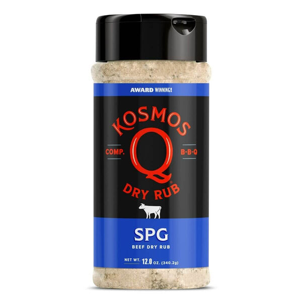 Kosmos Q SPG Rub for bold salt, pepper, garlic BBQ flavor on all meats