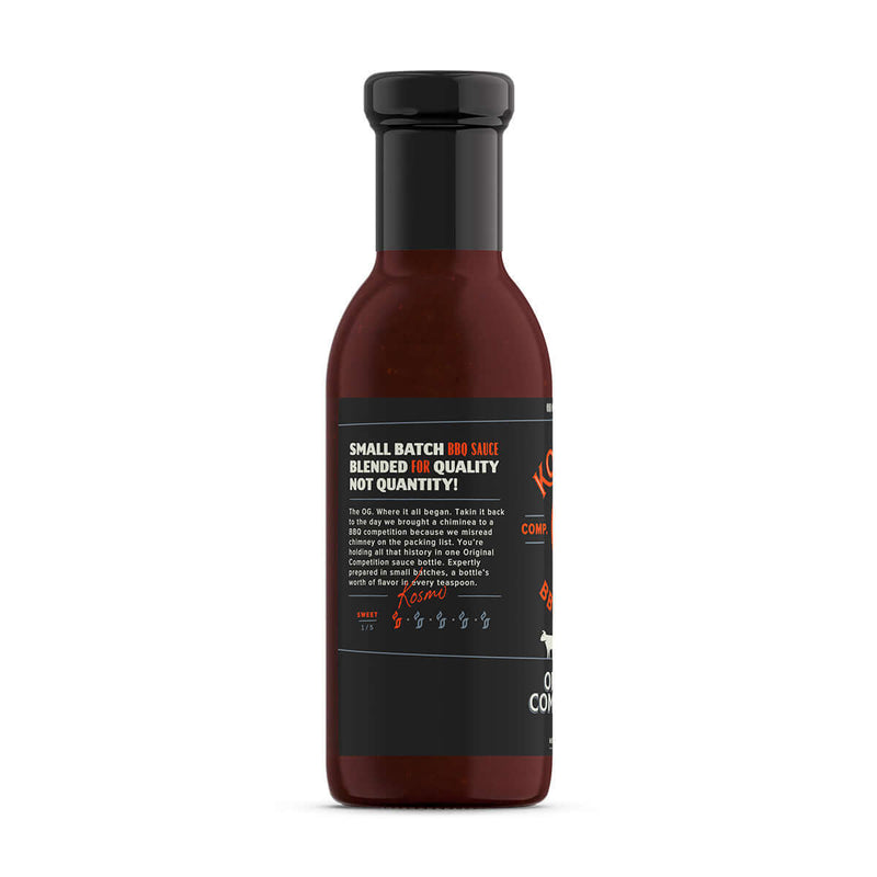 Kosmos Q Competition BBQ Sauce bottle for grilling and smoking meats