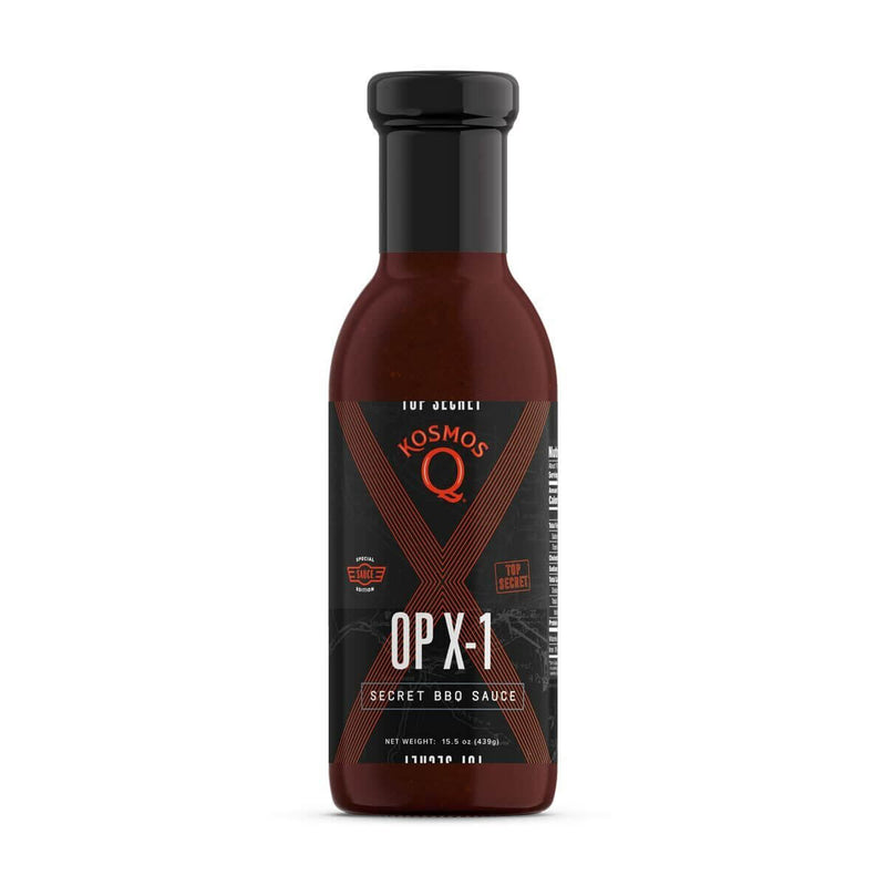 Kosmos Q OP X-1 BBQ Sauce bottle for competition BBQ and grilling