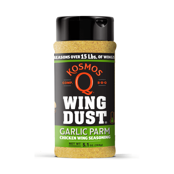 Kosmos Q Garlic Parm Wing Seasoning for savory garlic and parmesan flavor on wings and food
