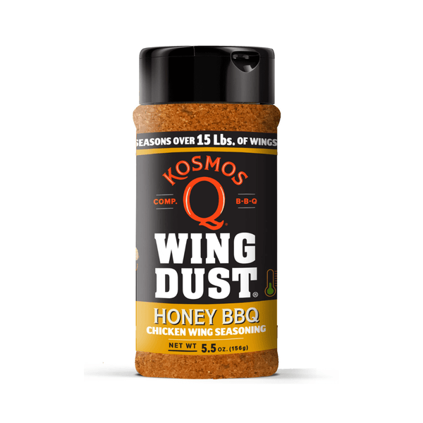 Kosmos Q Honey Barbecue Wing Seasoning for sweet smoky BBQ flavor on wings and pork