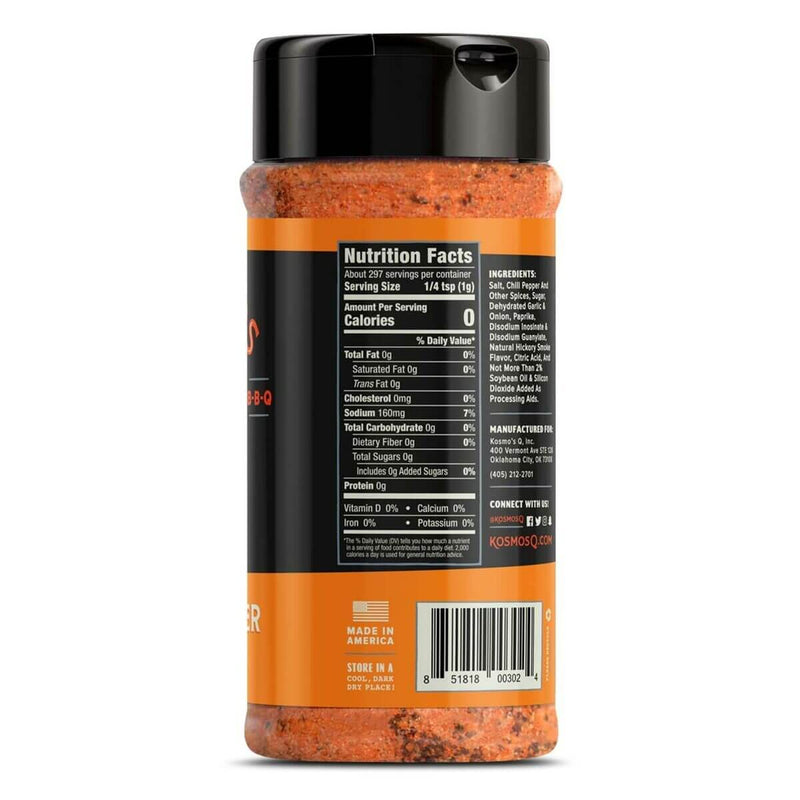 Kosmos Q Cow Cover Beef Rub for bold chili pepper and garlic steak seasoning