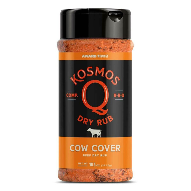 Kosmos Q Cow Cover Beef Rub for bold chili pepper and garlic steak seasoning