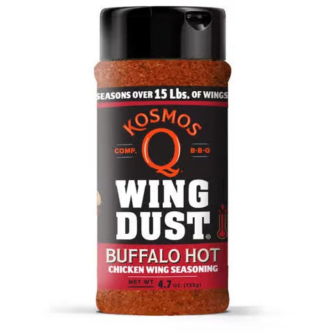 Kosmos Q Buffalo Hot Wing Seasoning from DDR BBQ Supply – fiery cayenne, tangy buffalo, and blue cheese dry dust for wings, fries, and popcorn