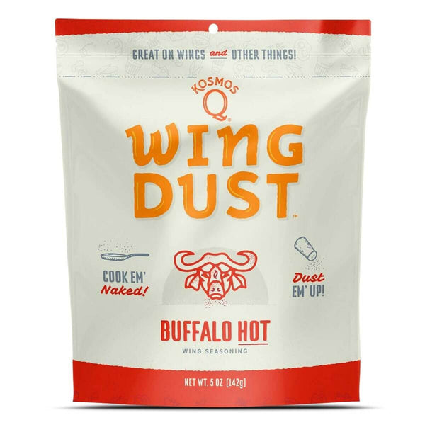 Kosmos Q Buffalo Hot Wing Seasoning from DDR BBQ Supply – fiery cayenne, tangy buffalo, and blue cheese dry dust for wings, fries, and popcorn