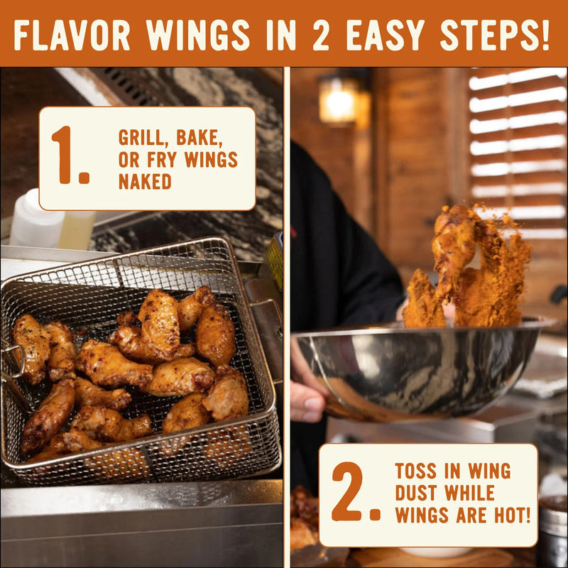 Kosmos Q Buffalo Wing Seasoning gives you classic buffalo flavor without the mess perfect for wings, tenders, fries, popcorn, and veggies. 