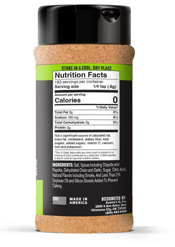 Kosmos Q Chili Lime Wing Seasoning from DDR BBQ Supply – zesty lime and chili spice dry wing dust for wings, chicken, shrimp, and more
