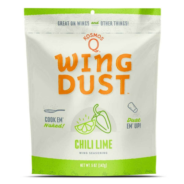 Kosmos Q Chili Lime Wing Seasoning from DDR BBQ Supply – zesty lime and chili spice dry wing dust for wings, chicken, shrimp, and more