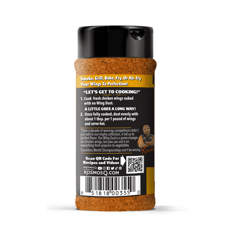 Kosmos Q Honey Barbecue Wing Seasoning from DDR BBQ Supply – sweet and smoky BBQ seasoning for wings, ribs, pork, and snacks